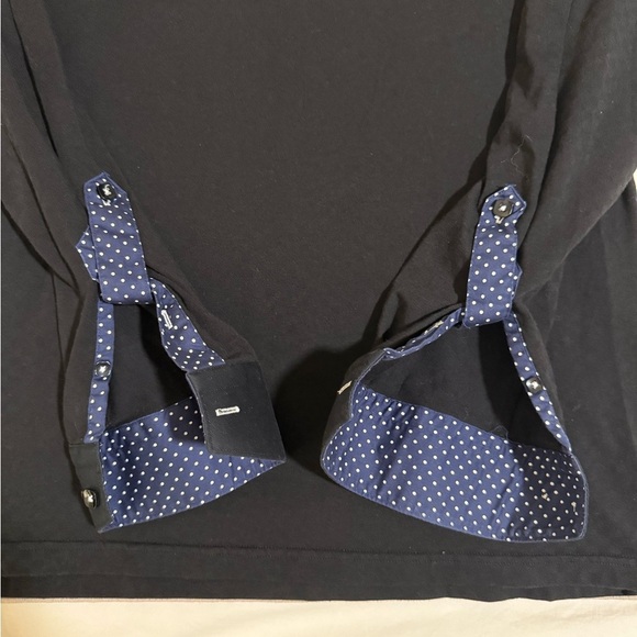 Maceoo Long Sleeve V-Neck Shirt- Jacquard Square Black - Picture 3 of 8